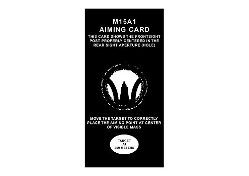 Figure A-1. The M15A1 aiming card (NSN 6910-00-716-0930).